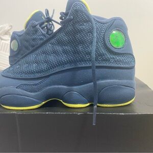 Jordan Retro 13s Squadron Blue and Yellow Sneakers
